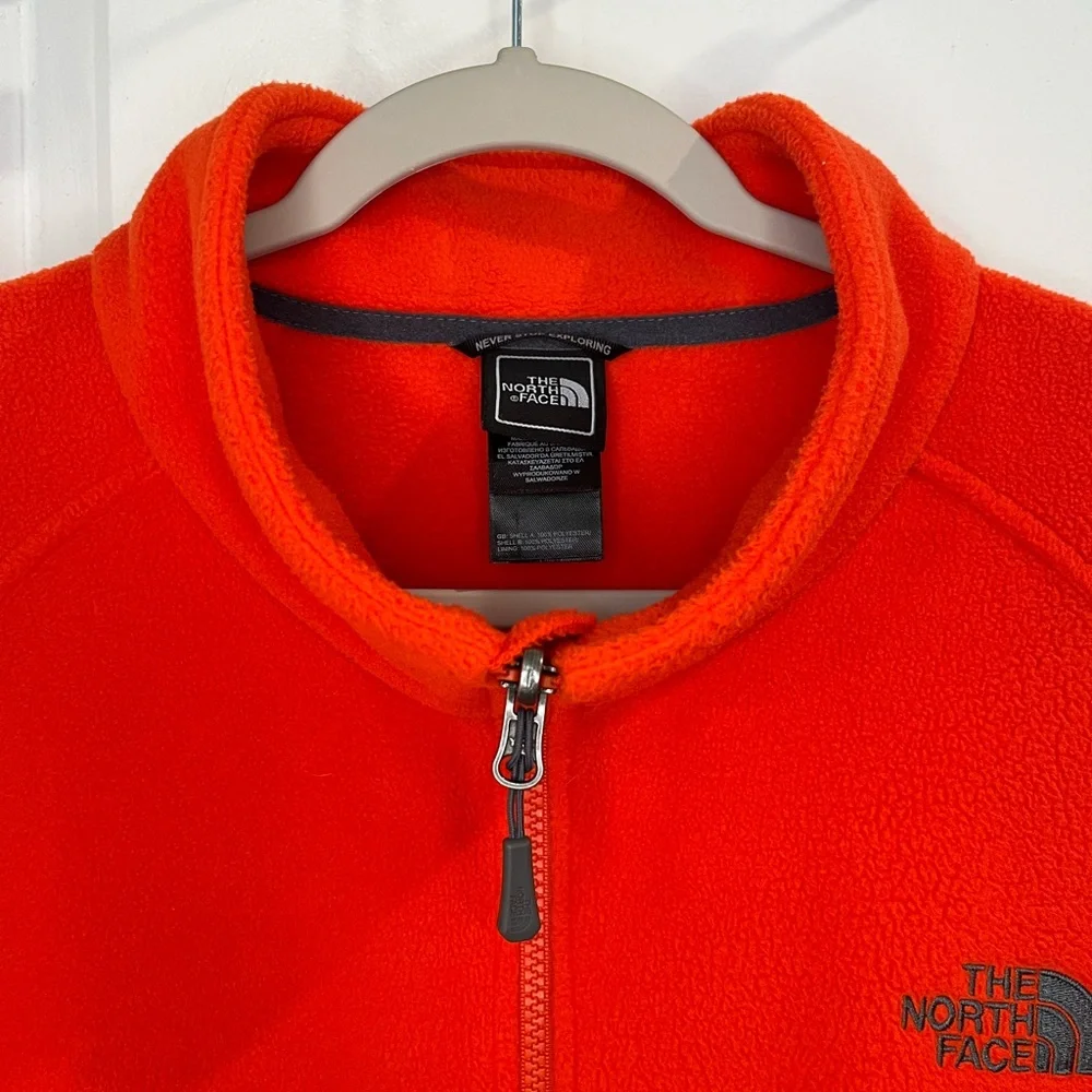 The North Face Men’s Two Tone Microfleece Active Zip Jacket Sz XL Orange Gray